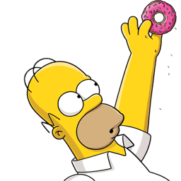 Homer Simpson 02 Donut Icon 256x256 png